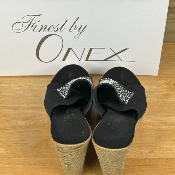 Onex Kaelyn Black Cord Wedges - Picture 5 of 6